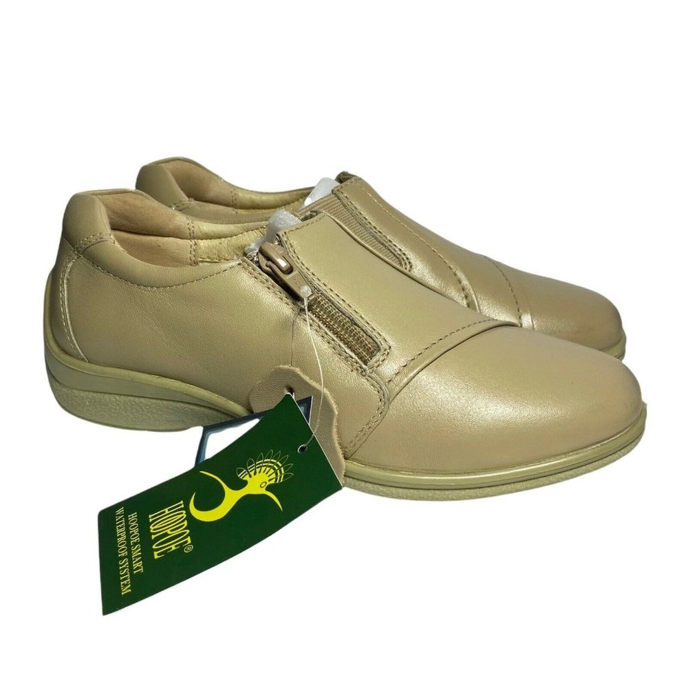 Ortho-Line by Hoopoe Women's Sz 5 Cream Side Zip Closure Comfort Shoes NWT